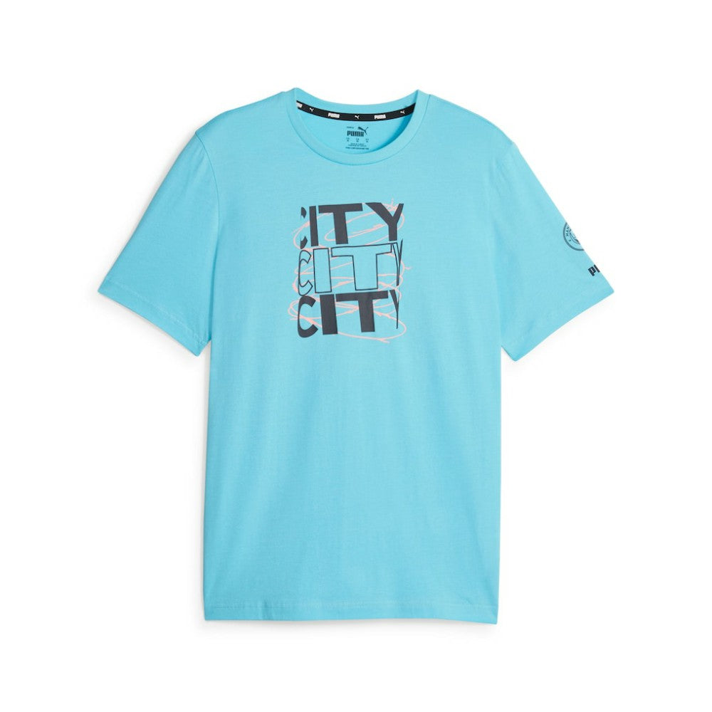 Manchester City FtblCore Graphic T-Shirt - Puma Sky Blue