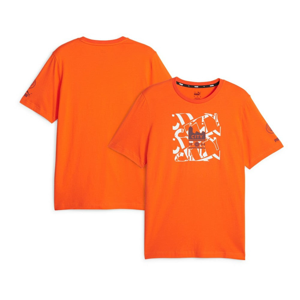 Manchester City FtblCore Graphic T-Shirt - Puma Orange