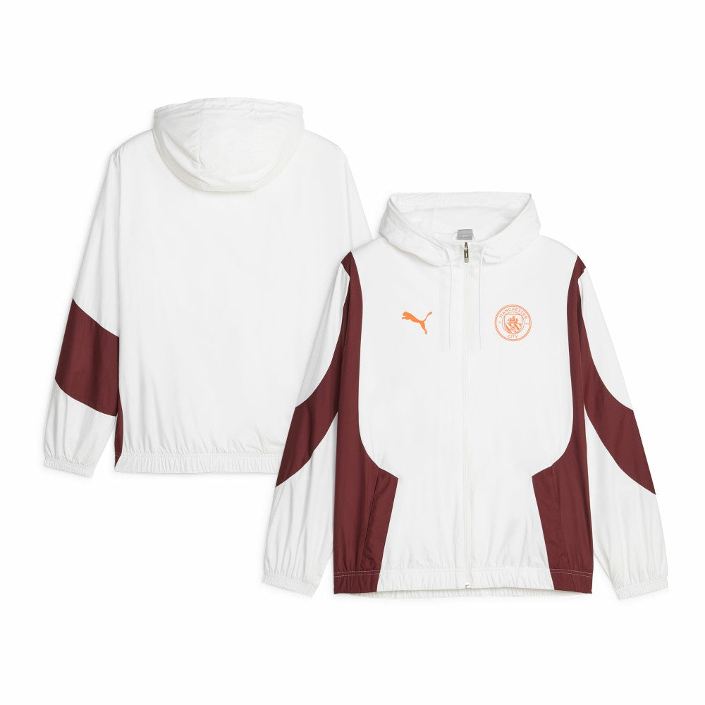 Manchester City 2023/24 Pre-Match Anthem Full-Zip Hoodie Jacket - Puma White