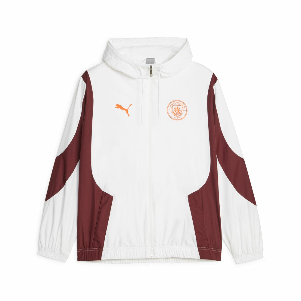 Manchester City 2023/24 Pre-Match Anthem Full-Zip Hoodie Jacket - Puma White