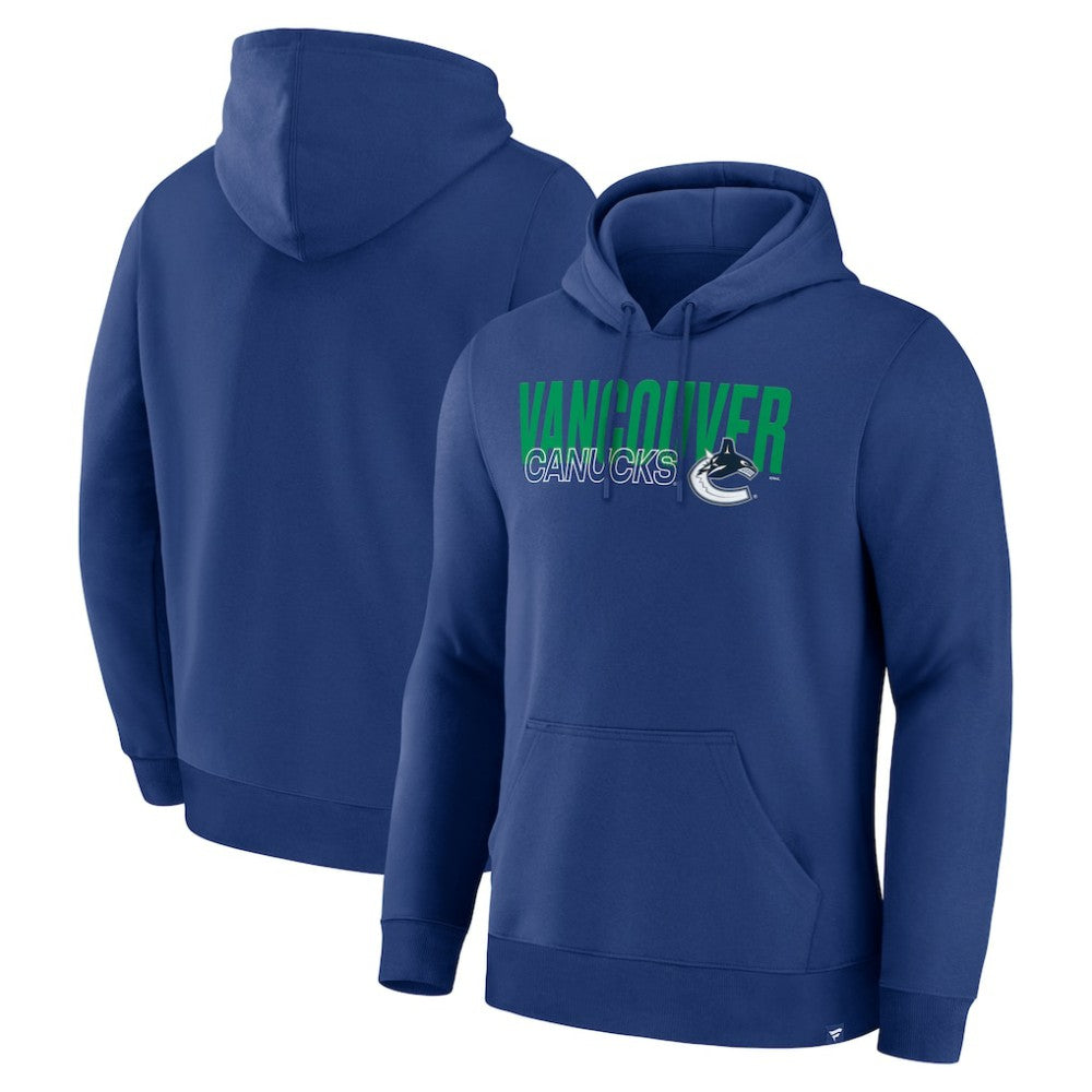 NHL Blue Vancouver Canucks Fanatics Net Minder Legacy Hoodie