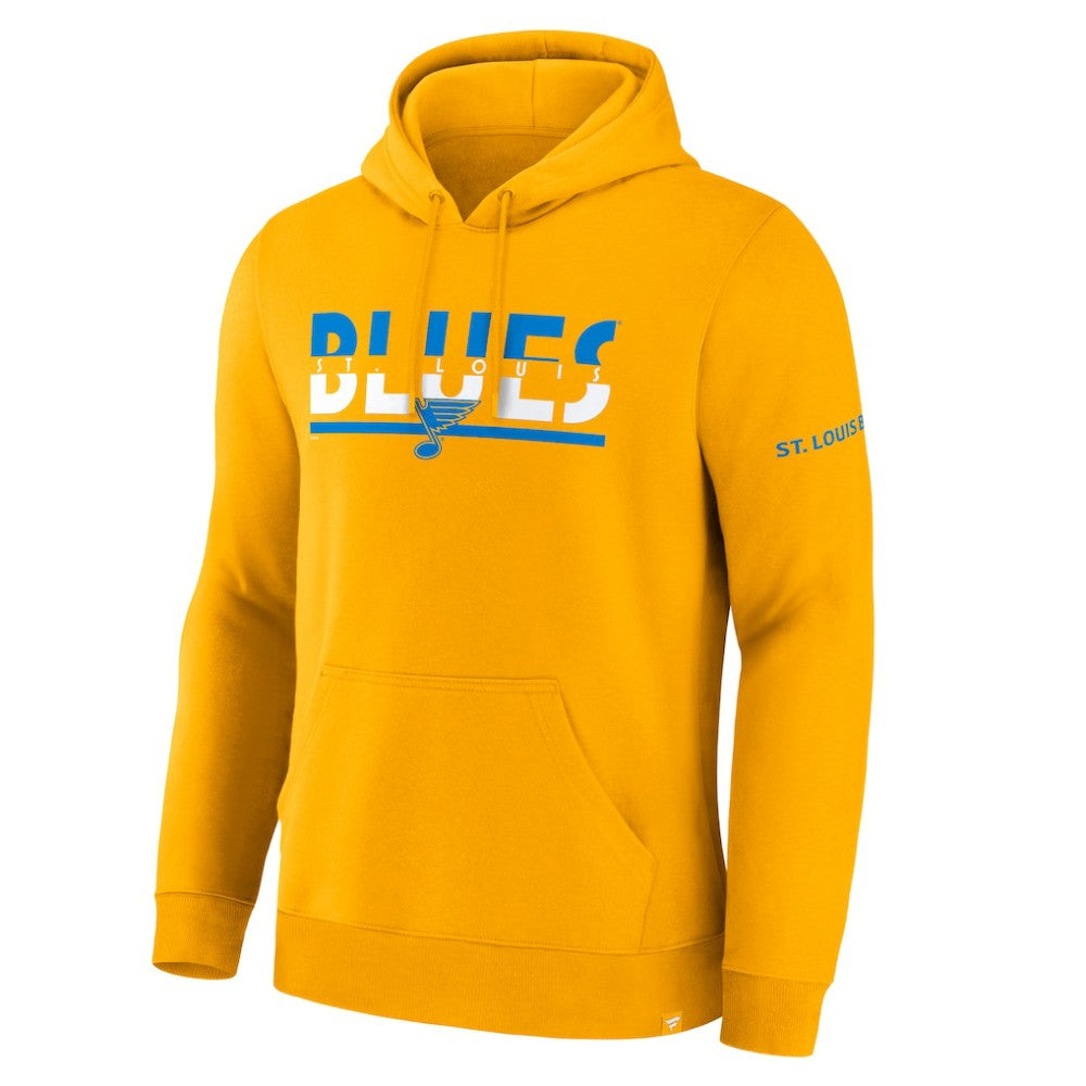 NHL Gold St. Louis Blues Fanatics Half Wall Legacy Hoodie