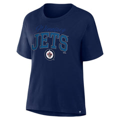 NHL Navy Winnipeg Jets Fanatics Women's Line Change Legacy T-Shirt