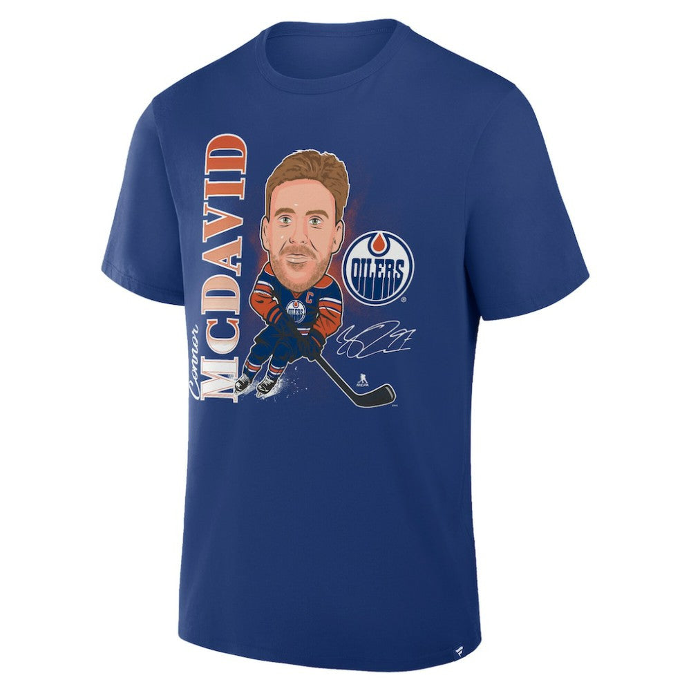 NHL Royal Connor McDavid Edmonton Oilers Fanatics Caricature Player T-Shirt