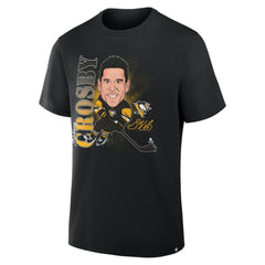 NHL Black Sidney Crosby Pittsburgh Penguins Fanatics Caricature Player T-Shirt