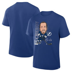 NHL Blue Nikita Kucherov Tampa Bay Lightning Fanatics Caricature Player T-Shirt