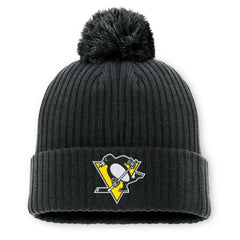 NHL Black Pittsburgh Penguins Fanatics 2025 NHL Global Series Sweden Cuffed Knit Hat with Pom
