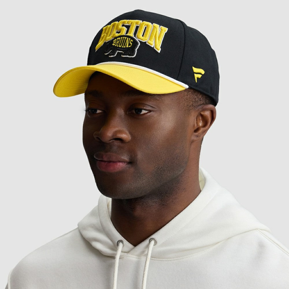 NHL Black Boston Bruins Fanatics 2026 NHL Stadium Series Authentic Pro A-Frame Adjustable Hat
