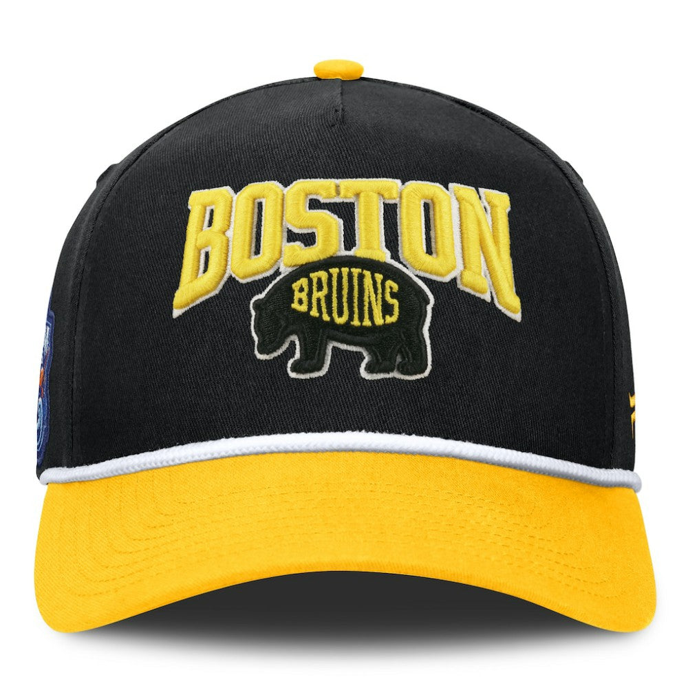 NHL Black Boston Bruins Fanatics 2026 NHL Stadium Series Authentic Pro A-Frame Adjustable Hat