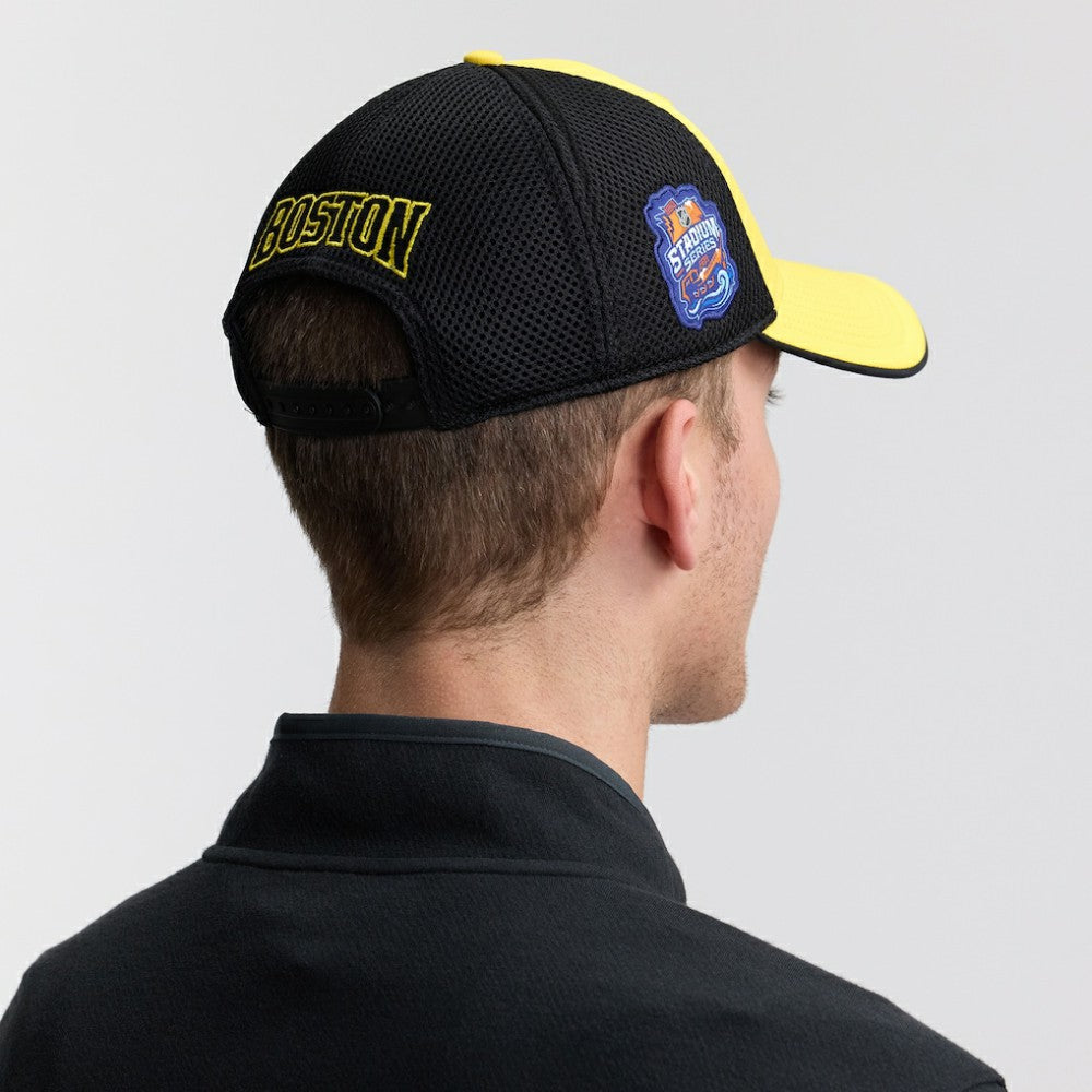 NHL Gold/Black Boston Bruins Fanatics 2026 NHL Stadium Series Authentic Pro Adjustable Trucker Hat