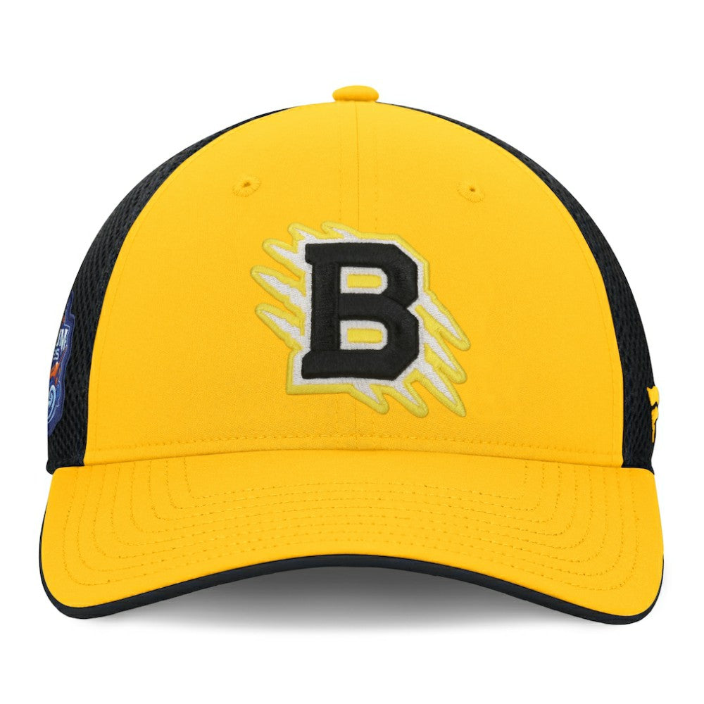 NHL Gold/Black Boston Bruins Fanatics 2026 NHL Stadium Series Authentic Pro Adjustable Trucker Hat
