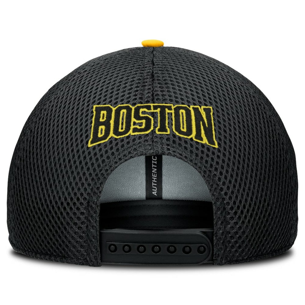 NHL Gold/Black Boston Bruins Fanatics 2026 NHL Stadium Series Authentic Pro Adjustable Trucker Hat
