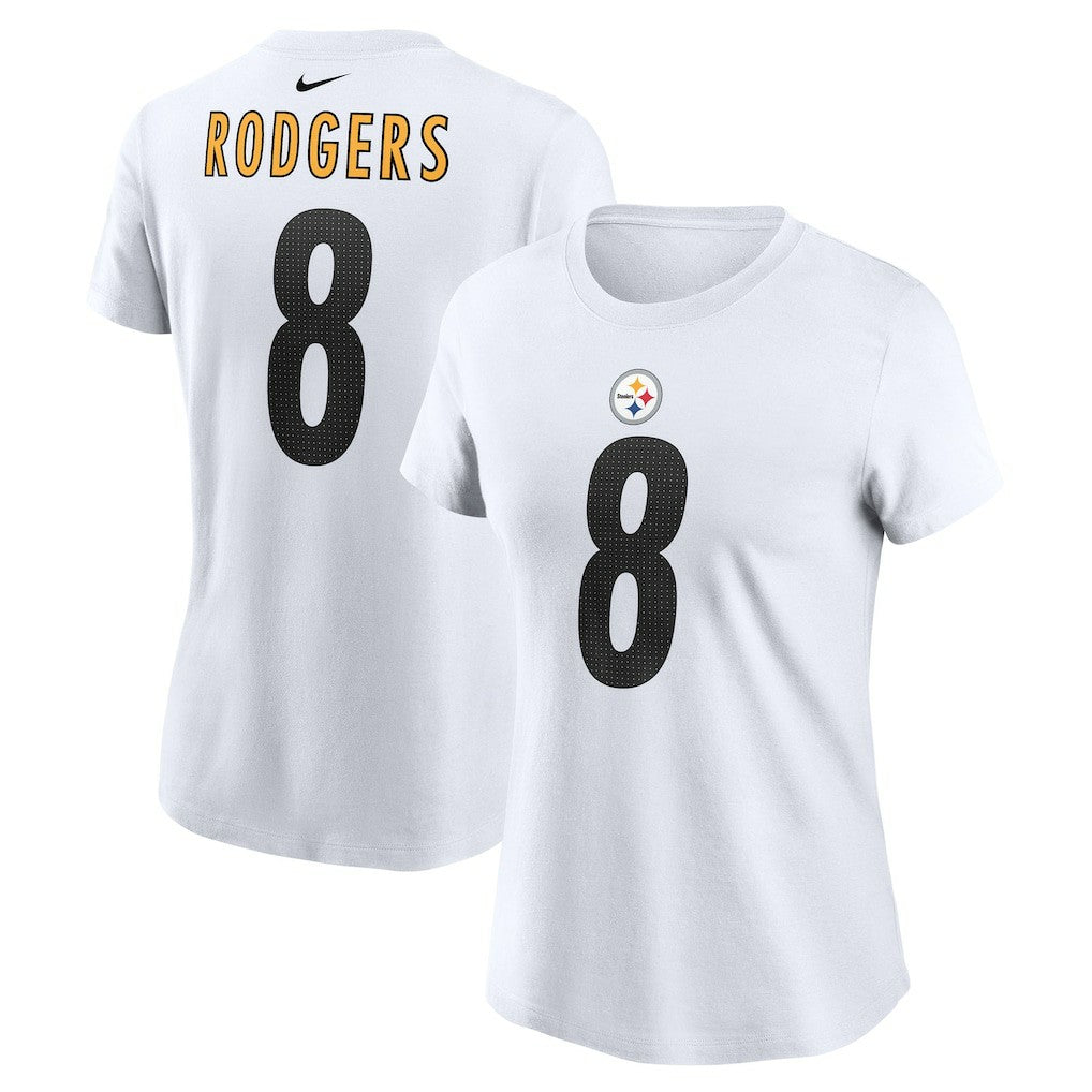 Aaron Rodgers  Women's Name & Number T-Shirt - Pittsburgh Steelers