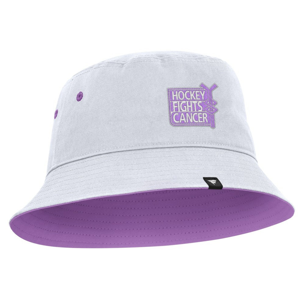 NHL White New York Rangers Fanatics Hockey Fights Cancer Bucket Hat