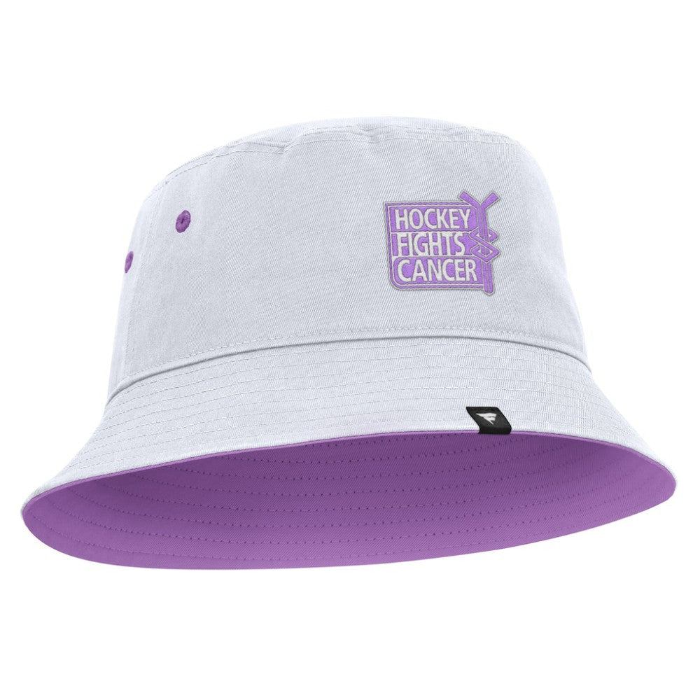 NHL White Boston Bruins Fanatics Hockey Fights Cancer Bucket Hat