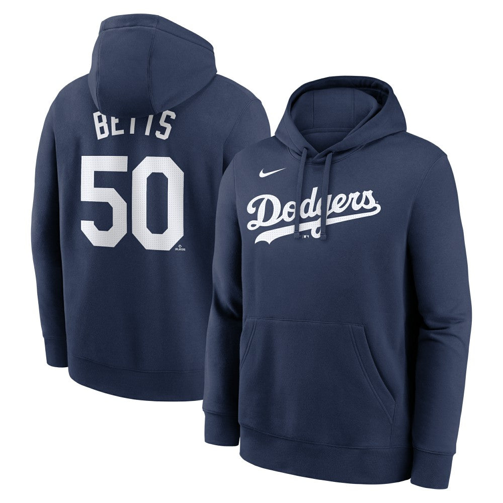 MLB Mookie Betts Los Angeles Dodgers Nike Player Name & Number Club Pullover Hoodie