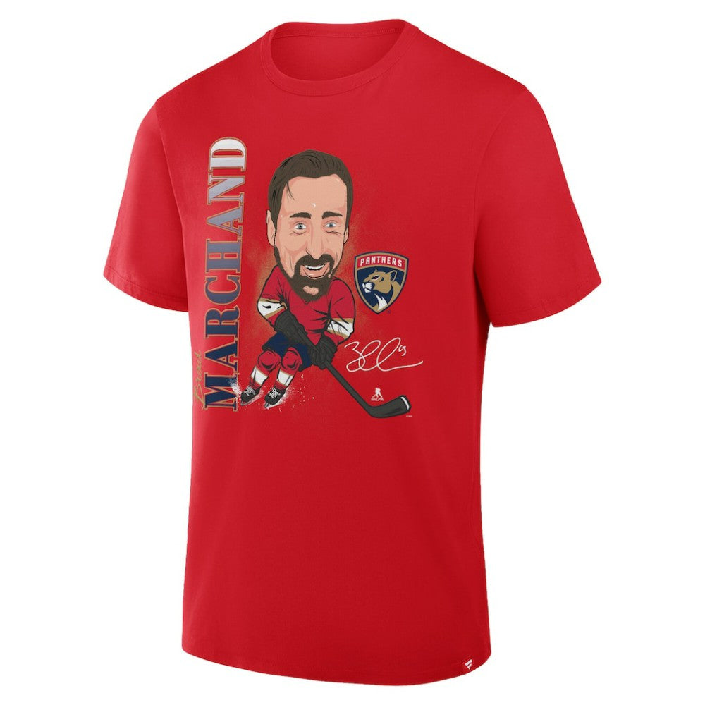 NHL Red Brad Marchand Florida Panthers Fanatics Caricature Player T-Shirt