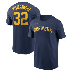 MLB Jacob Misiorowski Milwaukee Brewers Nike Fuse Name & Number T-Shirt
