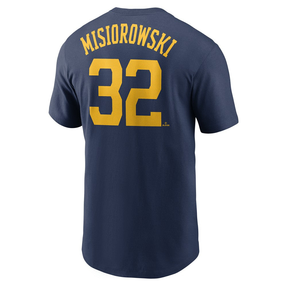 MLB Jacob Misiorowski Milwaukee Brewers Nike Fuse Name & Number T-Shirt