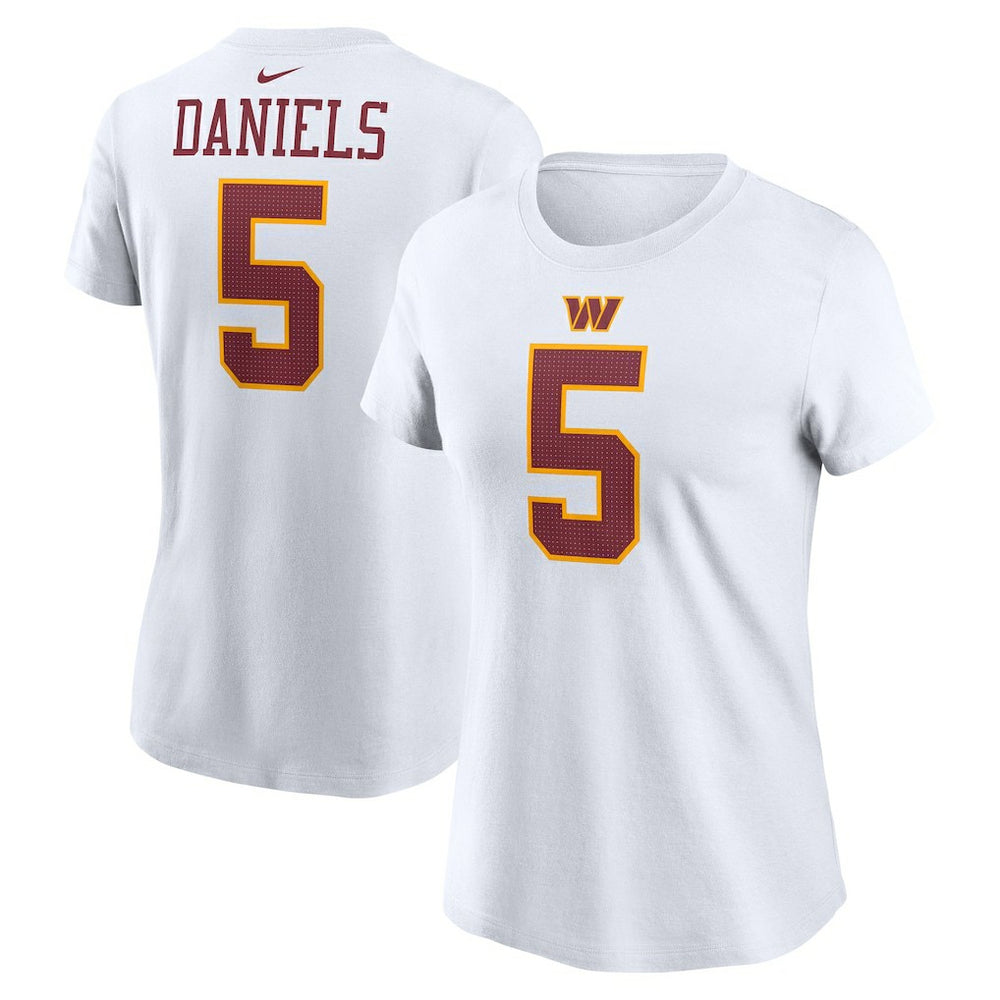 Jayden Daniels  Women's Super Bowl Era Name & Number T-Shirt - Washington Commanders