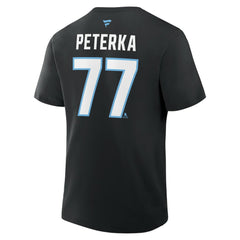 NHL Black JJ Peterka Utah Mammoth Fanatics Authentic Stack Name & Number T-Shirt