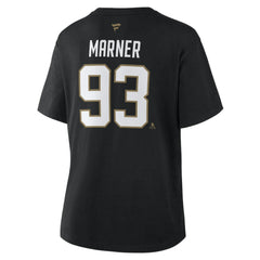 NHL Black Mitch Marner Vegas Golden Knights Fanatics Women's Authentic Stack Name & Number T-Shirt