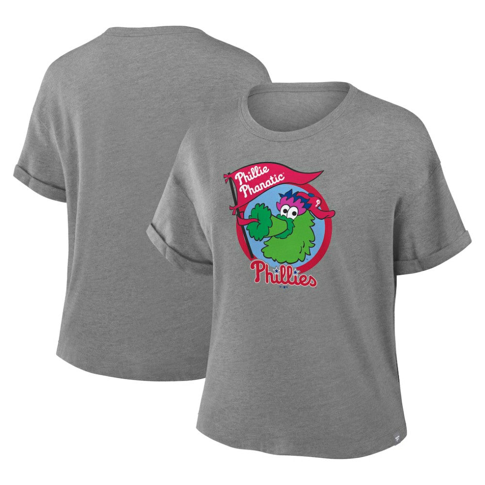MLB Philadelphia Phillies Fanatics Women's Tribute IYKYK Tri-Blend Boxy T-Shirt