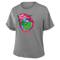 MLB Philadelphia Phillies Fanatics Women's Tribute IYKYK Tri-Blend Boxy T-Shirt