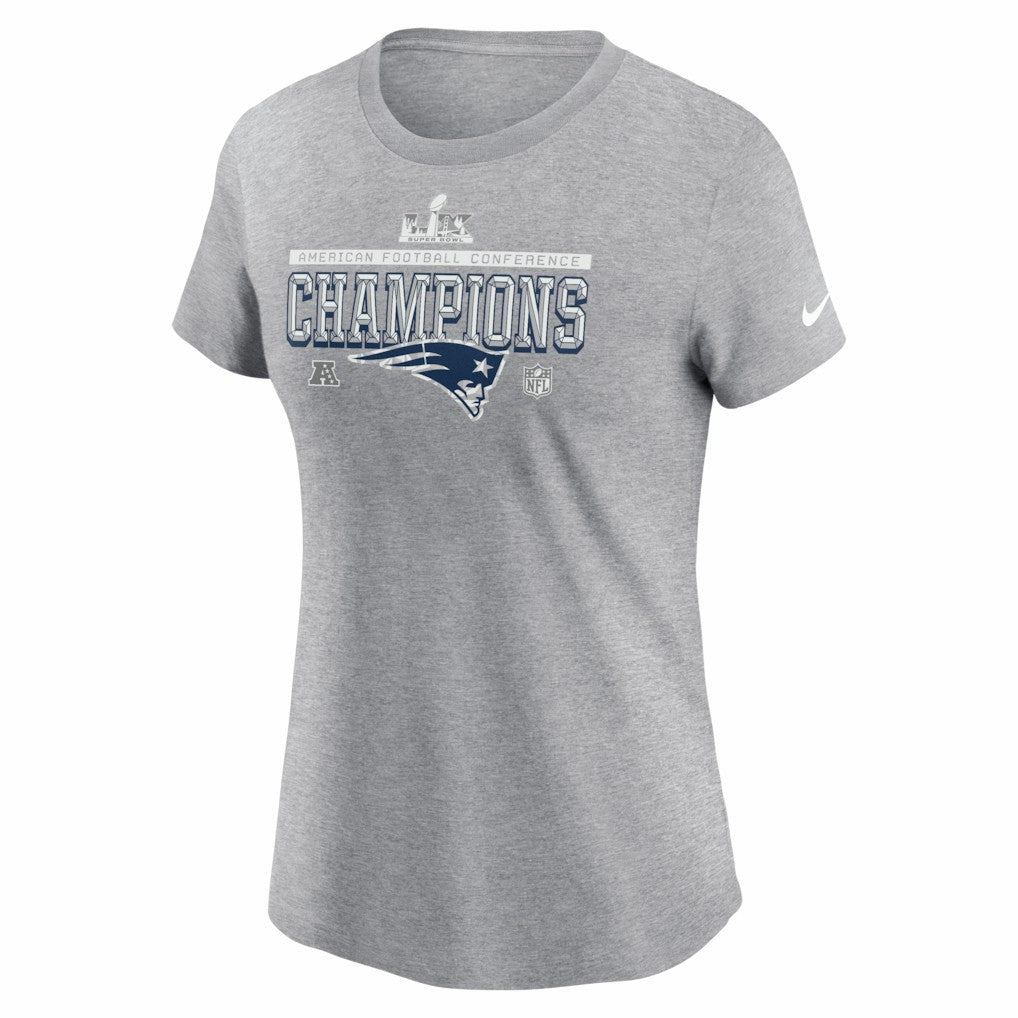 Women's 2025 AFC Champions Locker Room Trophy Collection T-Shirt - New England Patriots