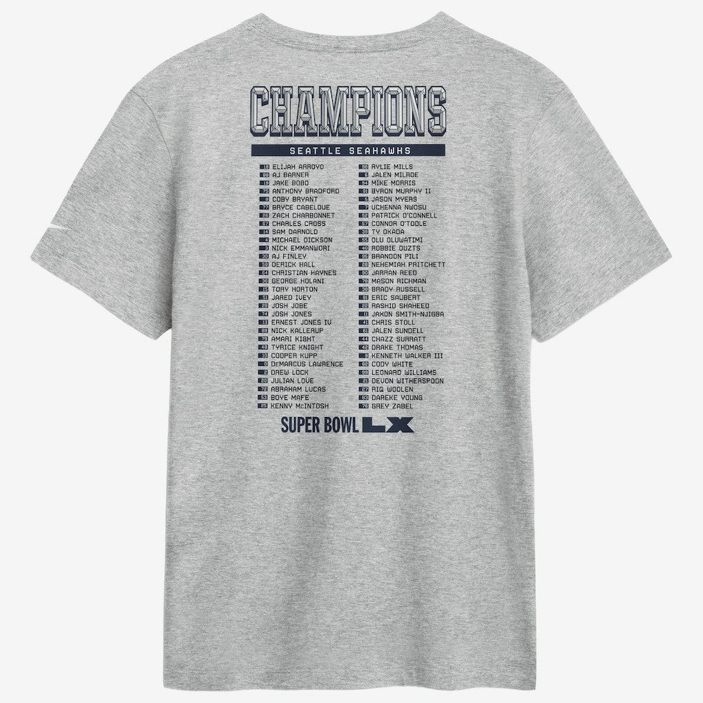 Super Bowl LX Champions Ice Classic Roster T-Shirt - Seattle Seahawks