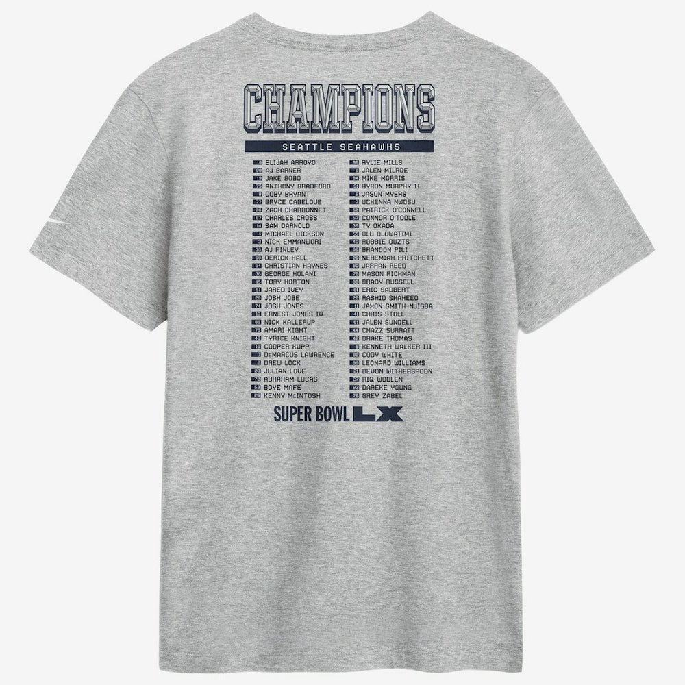 Super Bowl LX Champions Ice Classic Roster T-Shirt - Seattle Seahawks