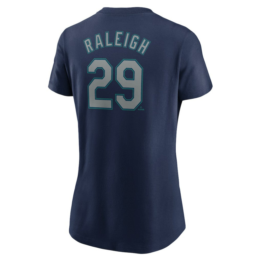 MLB Cal Raleigh Seattle Mariners Nike Women's Cooperstown Collection Fuse Name & Number T-Shirt