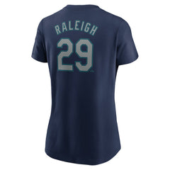 MLB Cal Raleigh Seattle Mariners Nike Women's Cooperstown Collection Fuse Name & Number T-Shirt