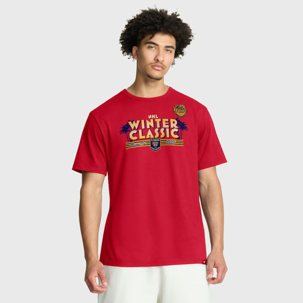 NHL Red Florida Panthers Fanatics 2026 NHL Winter Classic T-Shirt