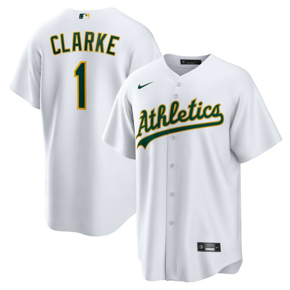 MLB Denzel Clarke Athletics Nike Home Replica Jersey