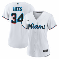 MLB Liam Hicks Miami Marlins Nike Women's Home Replica Jersey