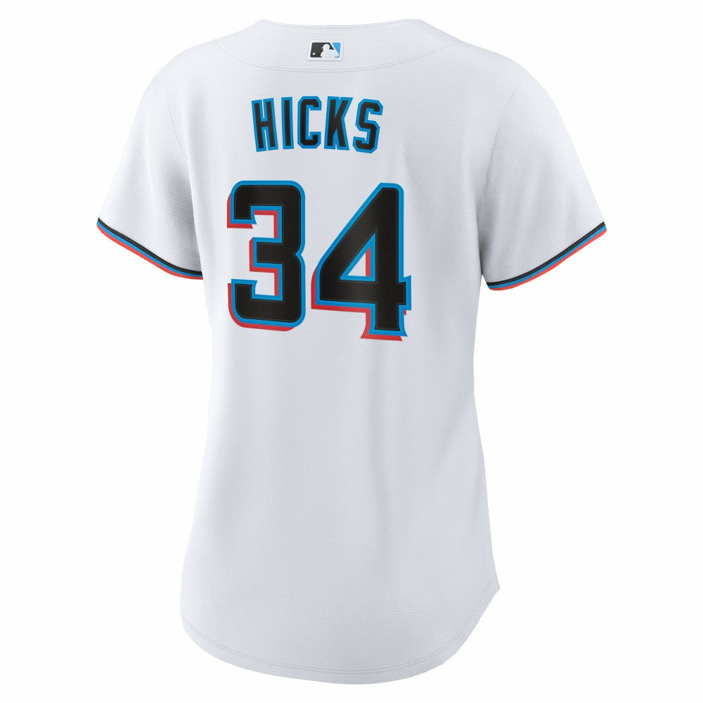 MLB Liam Hicks Miami Marlins Nike Women's Home Replica Jersey