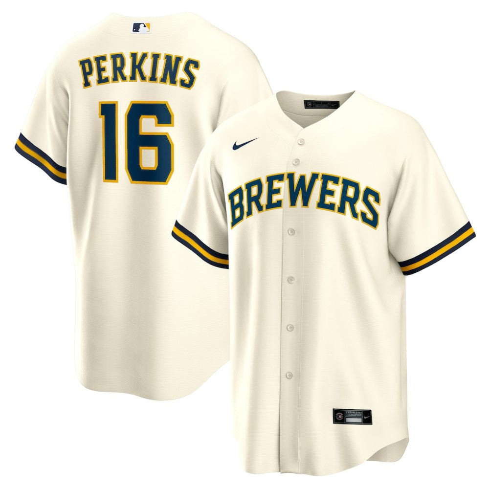 MLB Blake Perkins Milwaukee Brewers Nike Home Replica Jersey