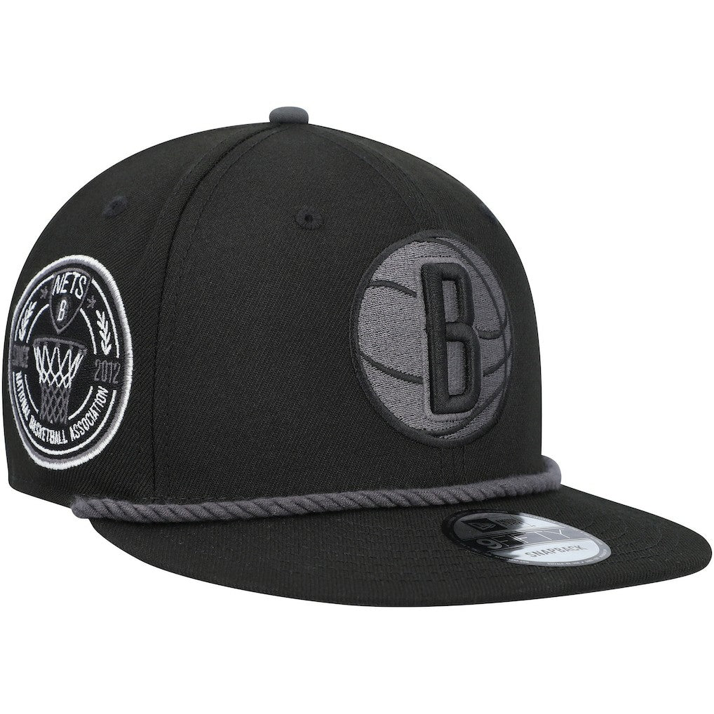 NBA Brooklyn Nets Back Laurels 9FIFTY Snapback Hat