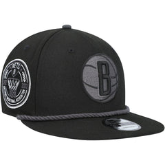 NBA Brooklyn Nets Back Laurels 9FIFTY Snapback Hat