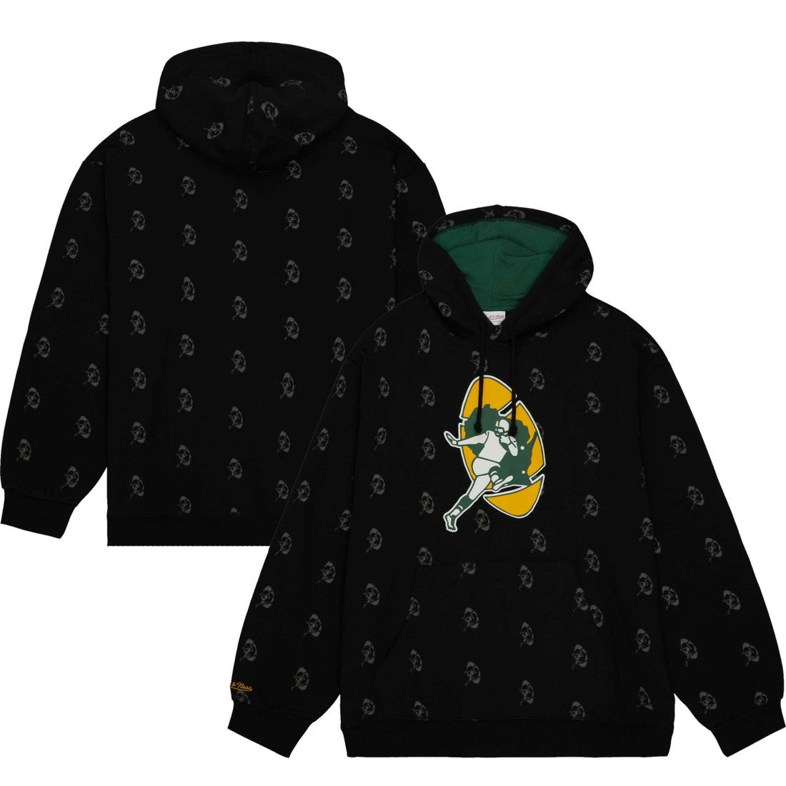 Allover Print Fleece Pullover Hoodie - Green Bay Packers