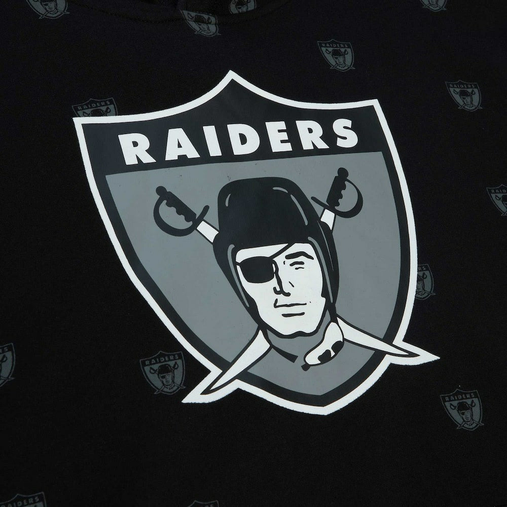Allover Print Fleece Pullover Hoodie - Las Vegas Raiders