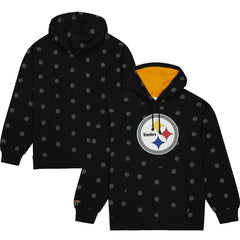 Allover Print Fleece Pullover Hoodie - Pittsburgh Steelers