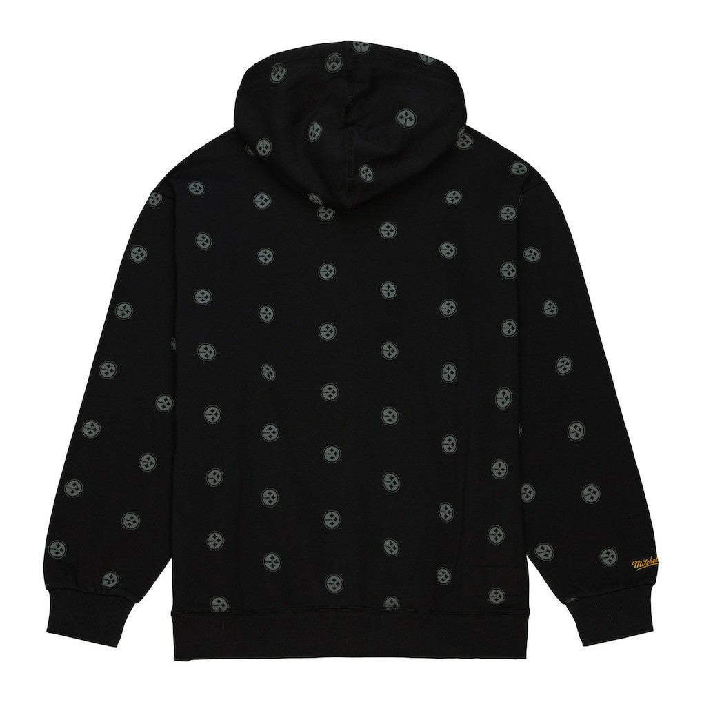Allover Print Fleece Pullover Hoodie - Pittsburgh Steelers
