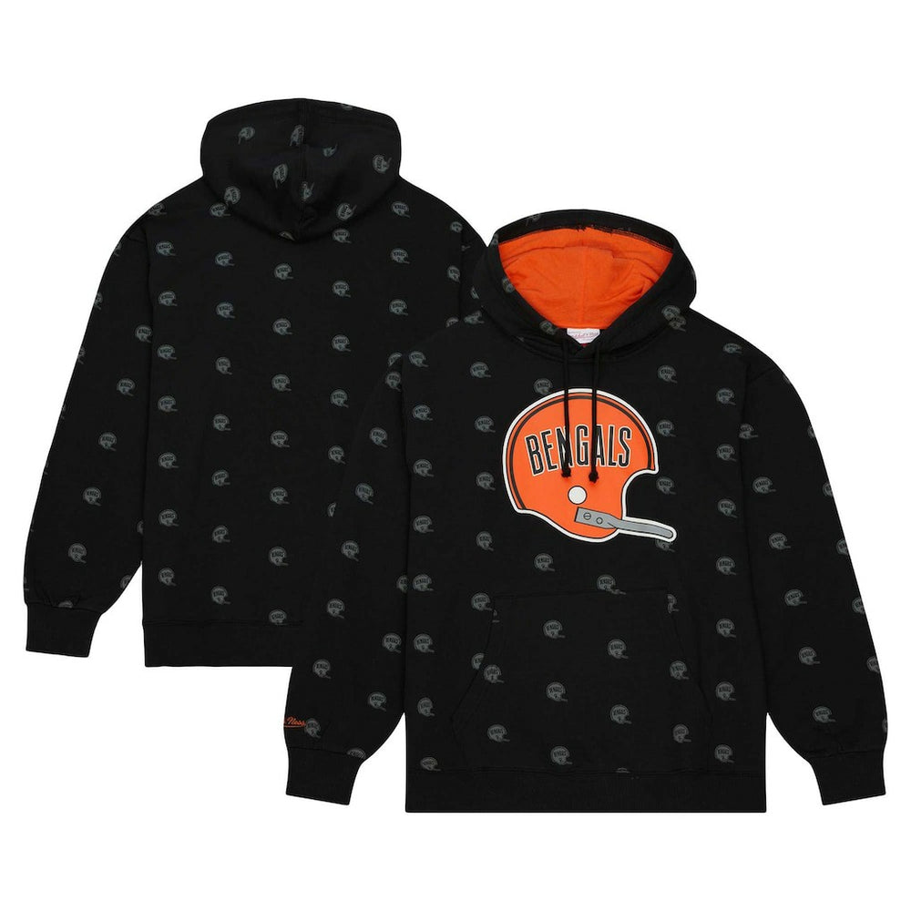 Allover Print Fleece Pullover Hoodie - Cincinnati Bengals