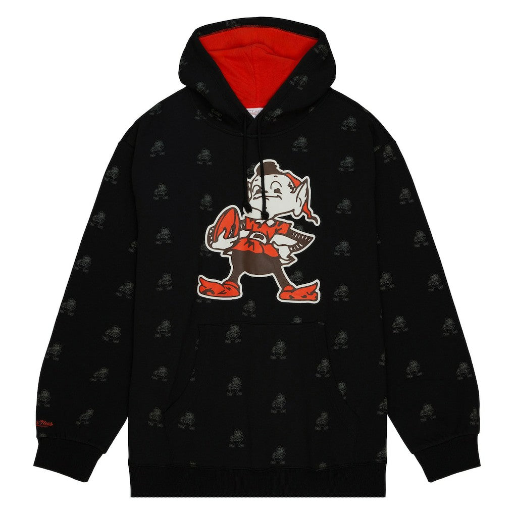 Allover Print Fleece Pullover Hoodie - Cleveland Browns
