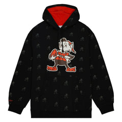 Allover Print Fleece Pullover Hoodie - Cleveland Browns