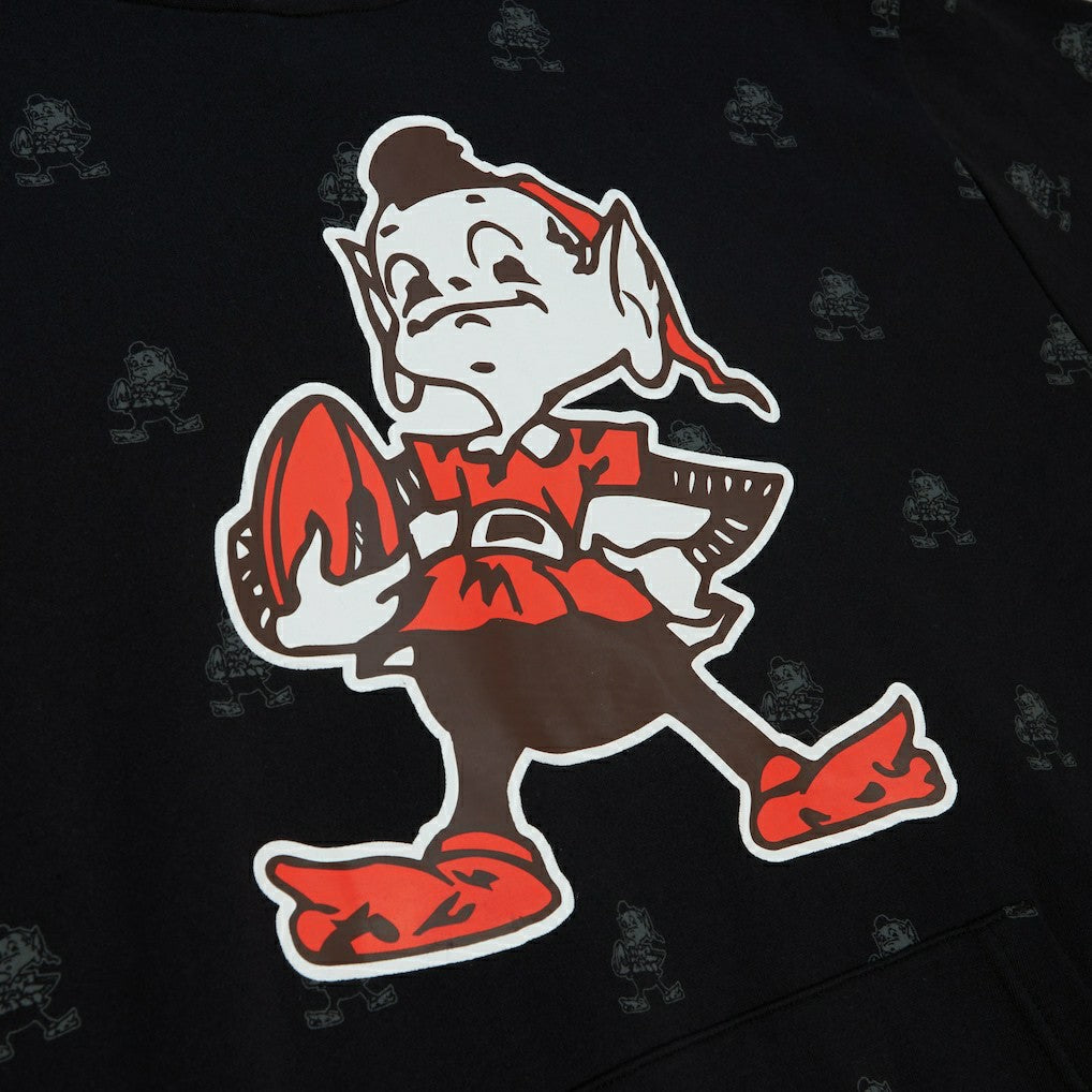 Allover Print Fleece Pullover Hoodie - Cleveland Browns