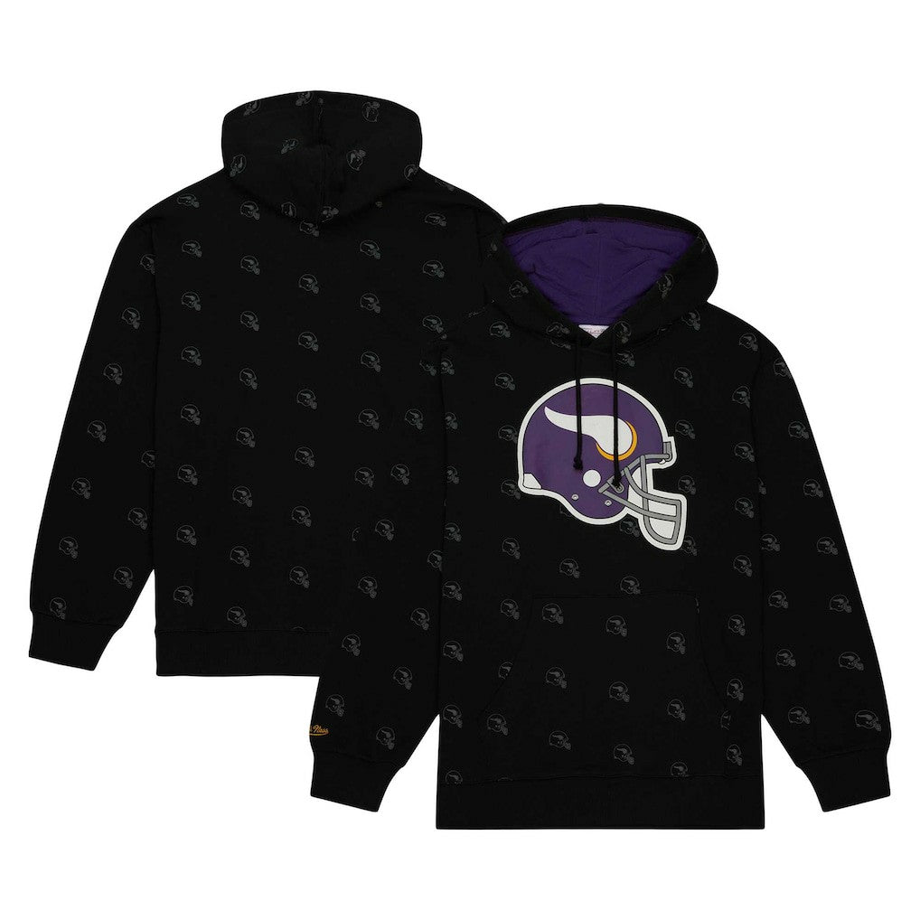 Allover Print Fleece Pullover Hoodie - Minnesota Vikings