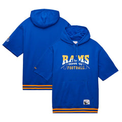 Pre-Game Short Sleeve Pullover Hoodie - Los Angeles Rams
